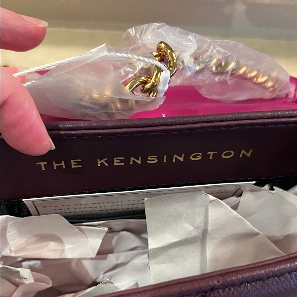 Kurt Geiger Mini Kensington Fuschia Suede and Purple Leather With Dustbag - Picture 8 of 9